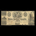 Canada, Bank of Quebec Lower Canada, 2 dollars <br /> January 2, 1841