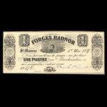 Canada, Forges Radnor, 1 dollar <br /> May 1, 1857