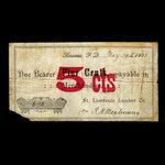 Canada, St. Lawrence Lumber Company, 5 cents <br /> May 29, 1893