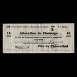 Canada, Cité de Chicoutimi, 10 cents <br /> February 10, 1935