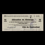 Canada, Cité de Chicoutimi, 25 cents <br /> February 16, 1935