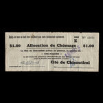 Canada, Cité de Chicoutimi, 1 dollar <br /> January 17, 1935