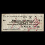 Canada, Ville de Jonquière, 5 cents <br /> May 16, 1937