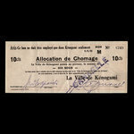 Canada, Ville de Kénogami, 10 cents <br /> August 6, 1935
