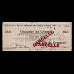 Canada, Ville de Kénogami, 25 cents <br /> February 9, 1937
