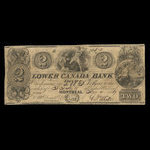 Canada, Lower Canada Bank, 2 dollars <br /> November 4, 1837