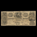 Canada, Lower Canada Bank, 2 dollars : November 4, 1837
