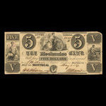 Canada, Mechanics Bank (The), 5 dollars <br /> May 1, 1837