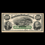 Canada, Merchants Bank of Canada (The), 20 dollars : August 1, 1873