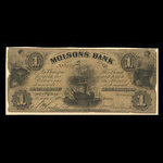 Canada, Molsons Bank, 1 piastre <br /> October 1, 1855