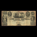 Canada, Union Bank of Montreal, 50 dollars <br /> December 1840