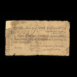 Canada, Army Bill Office, 1 dollar <br /> March 1814