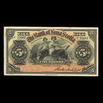 Jamaica, Bank of Nova Scotia, 5 pounds <br /> January 2, 1920