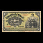 Jamaica, Royal Bank of Canada, 1 pound <br /> January 3, 1938