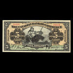 Trinidad, Canadian Bank of Commerce, 5 dollars <br /> March 1, 1921