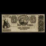 Canada, Cuvillier & Sons, 5 dollars <br /> 1838