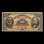 Canada, Molsons Bank, 10 dollars : July 2, 1918