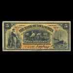 Canada, Bank of Nova Scotia, 5 dollars <br /> September 1, 1908