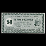 Canada, Town of Marysville, 1 dollar <br /> 1962