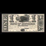 Canada, Bank of Montreal, 1 dollar : August 2, 1844