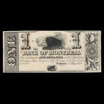 Canada, Bank of Montreal, 1 dollar <br /> May 1, 1849