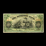 Canada, Dominion Bank, 10 dollars <br /> January 3, 1910