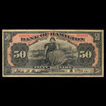 Canada, Bank of Hamilton, 50 dollars <br /> June 1, 1914