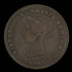Canada, Bank of Montreal, 1/2 penny <br /> 1843
