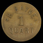 Canada, R. Bayne, 1 quart, milk <br /> 1892