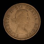 Canada, Elizabeth II, 1 cent <br /> 1962
