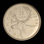 Canada, Elizabeth II, 25 cents <br /> 1962