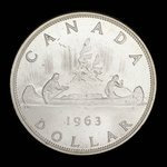 Canada, Elizabeth II, 1 dollar <br /> 1963