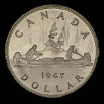 Canada, George VI, 1 dollar <br /> 1947