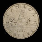 Canada, Elizabeth II, 1 dollar <br /> 1957