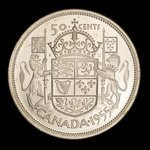 Canada, Elizabeth II, 50 cents <br /> 1955