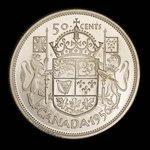 Canada, Elizabeth II, 50 cents <br /> 1956