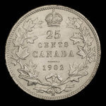 Canada, Edward VII, 25 cents <br /> 1902