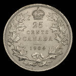 Canada, Edward VII, 25 cents <br /> 1904
