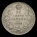 Canada, Edward VII, 25 cents <br /> 1905