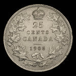 Canada, Edward VII, 25 cents : 1905