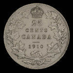 Canada, Edward VII, 25 cents <br /> 1910
