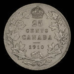 Canada, Edward VII, 25 cents : 1910