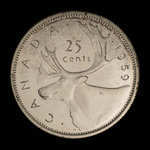Canada, Elizabeth II, 25 cents <br /> 1959