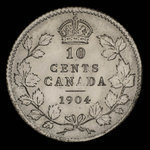 Canada, Edward VII, 10 cents <br /> 1904