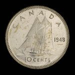 Canada, George VI, 10 cents : 1948