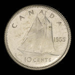 Canada, Elizabeth II, 10 cents <br /> 1955