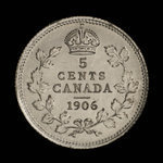 Canada, Edward VII, 5 cents <br /> 1906
