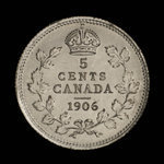 Canada, Edward VII, 5 cents : 1906