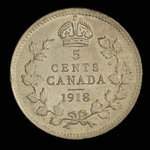 Canada, George V, 5 cents <br /> 1918