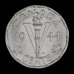 Canada, George VI, 5 cents <br /> 1944